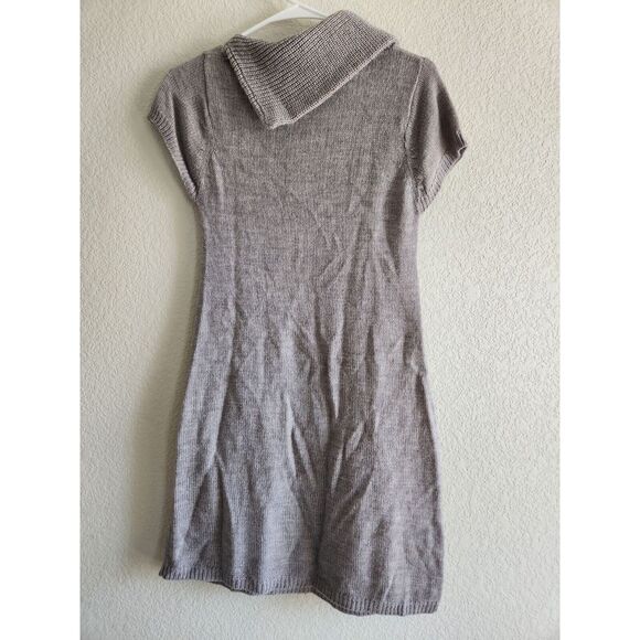 Sweater Project Womens Sz M Short Sleeve Sweater Dress Cowl Neck - Picture 3 of 3